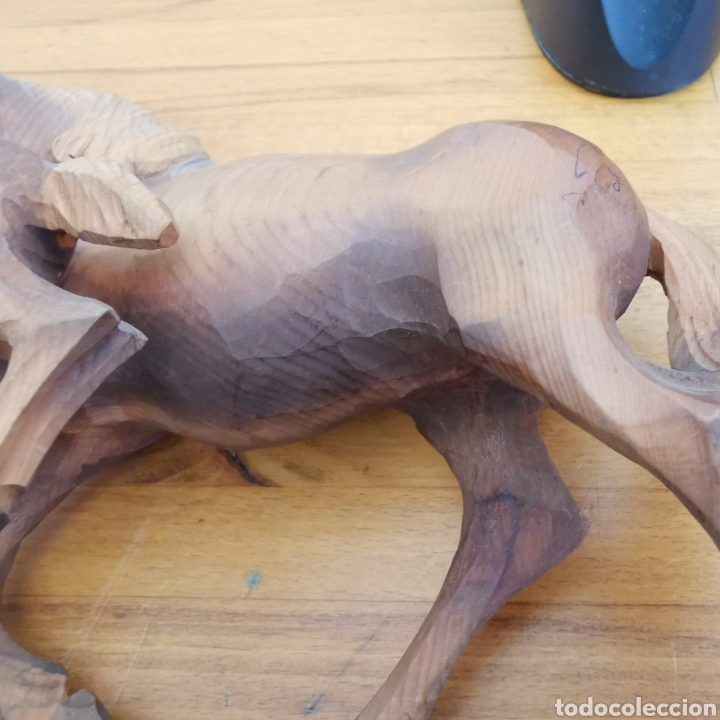 Antig&uuml;edades: Talla de madera de dos caballos, Vienna - Foto 5