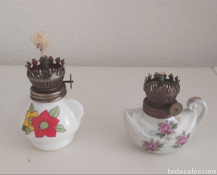 Antiques: Dos quinquel no llevan la tulipa