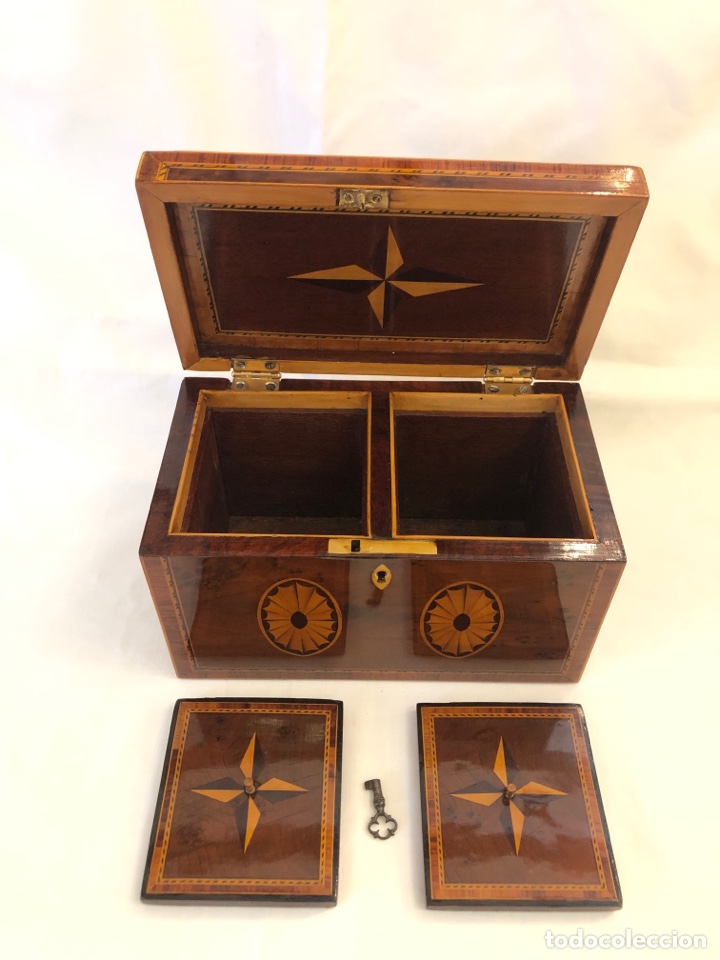 Antig&uuml;edades: Caja de t&eacute; inglesa siglo XIX - Foto 7