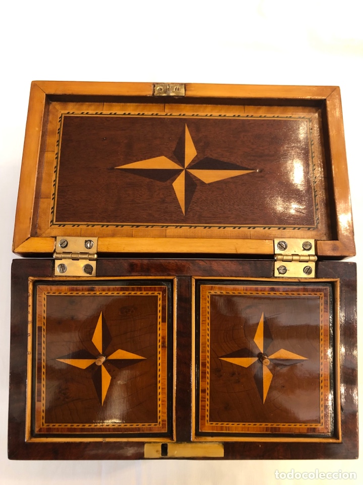 Antig&uuml;edades: Caja de t&eacute; inglesa siglo XIX - Foto 15
