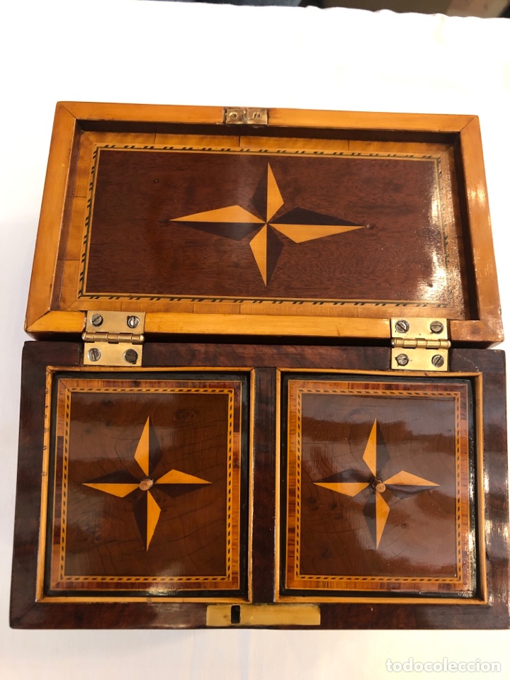 Antig&uuml;edades: Caja de t&eacute; inglesa siglo XIX - Foto 18