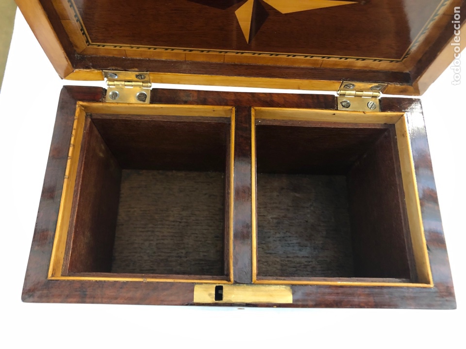Antig&uuml;edades: Caja de t&eacute; inglesa siglo XIX - Foto 21