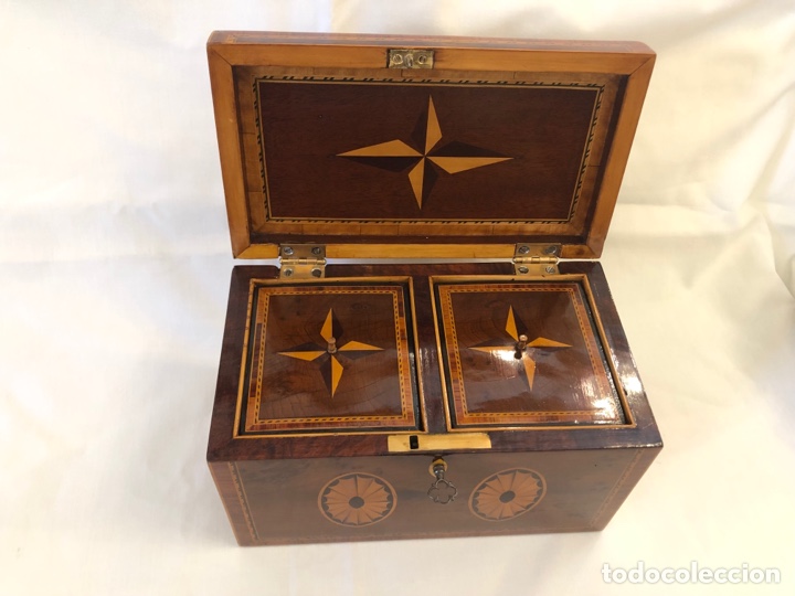 Antig&uuml;edades: Caja de t&eacute; inglesa siglo XIX - Foto 4
