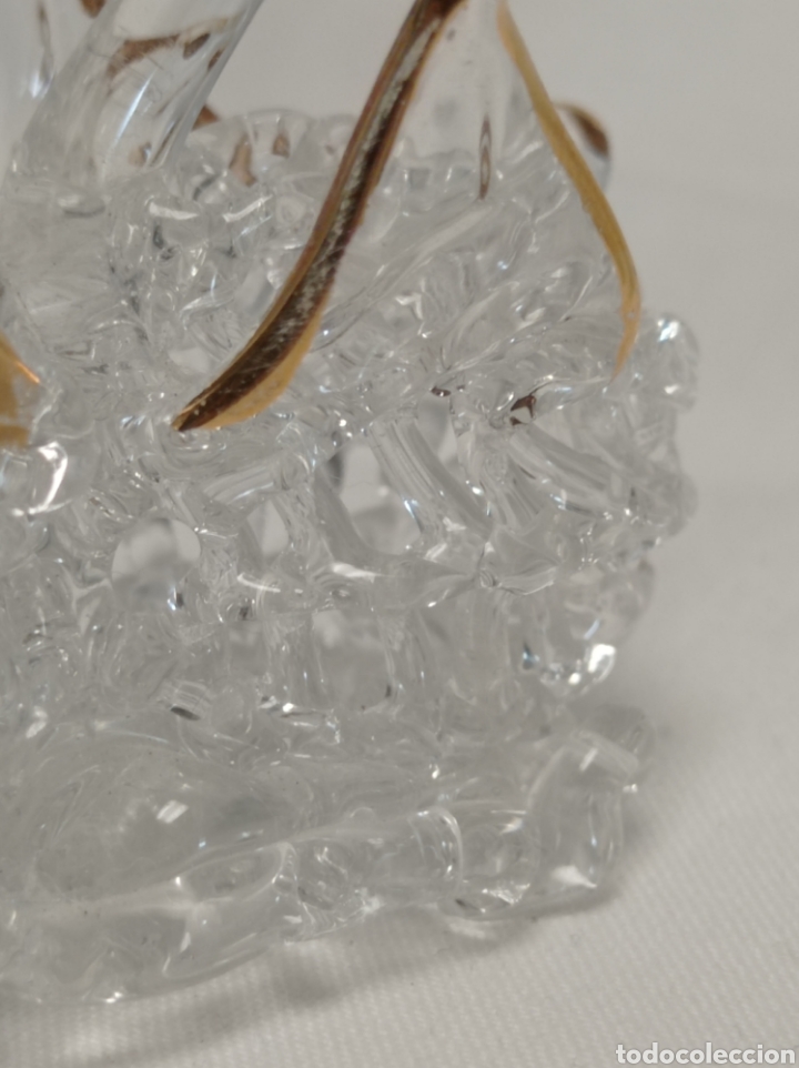 Antig&uuml;edades: PAREJA DE CISNES DE CRISTAL - Foto 6