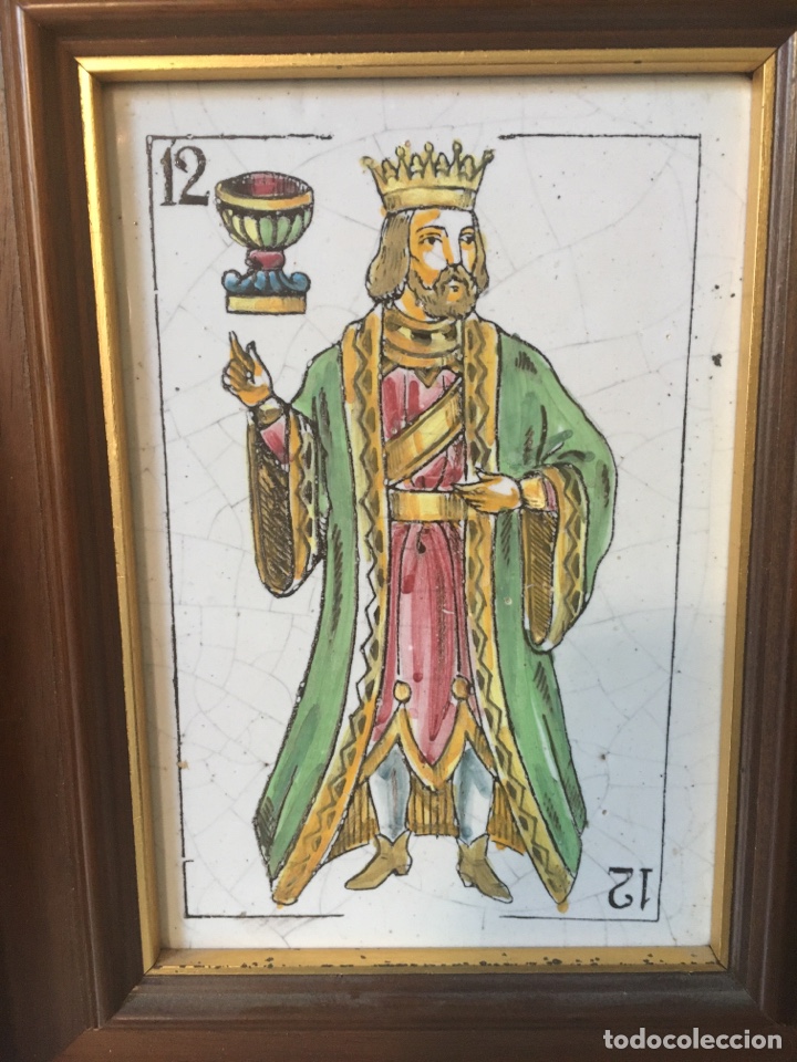 Antig&uuml;edades: Azulejo naipe espa&ntilde;ol - Foto 2
