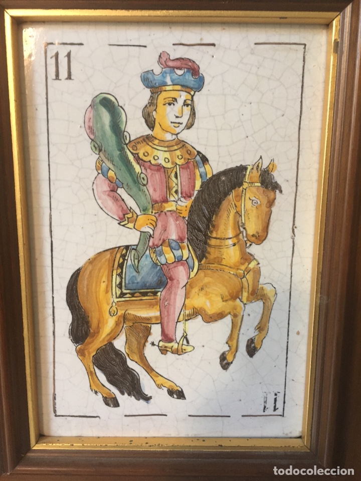 Antig&uuml;edades: Azulejo naipe espa&ntilde;ol - Foto 2