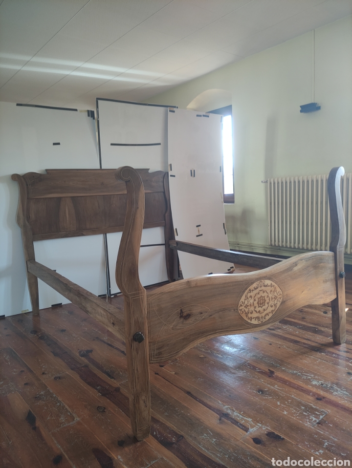 Antig&uuml;edades: Preciosa Cama siglo XIX - Foto 11
