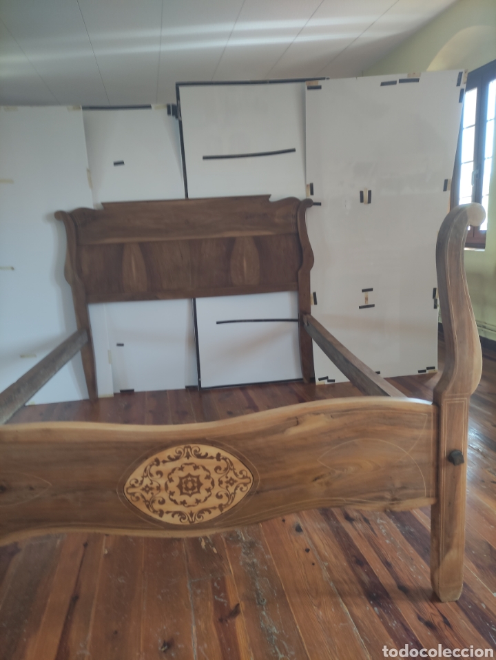 Antig&uuml;edades: Preciosa Cama siglo XIX - Foto 12
