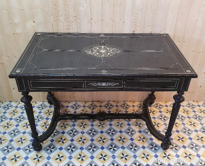 Antig&uuml;edades: Mesa escritorio de &eacute;poca Napole&oacute;n III. - Foto 1