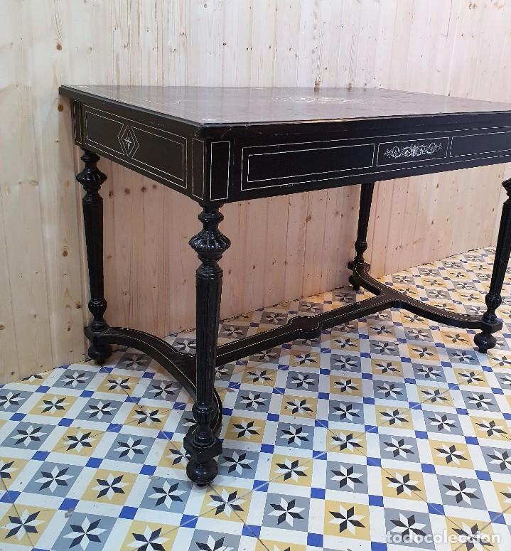 Antig&uuml;edades: Mesa escritorio de &eacute;poca Napole&oacute;n III. - Foto 3