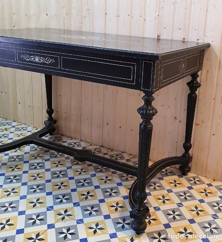 Antig&uuml;edades: Mesa escritorio de &eacute;poca Napole&oacute;n III. - Foto 6