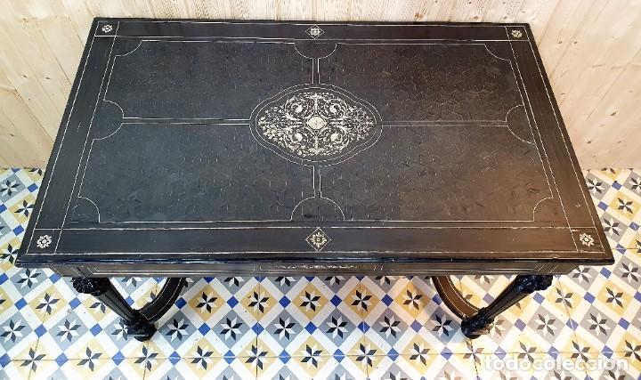 Antig&uuml;edades: Mesa escritorio de &eacute;poca Napole&oacute;n III. - Foto 7