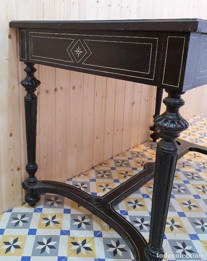 Antig&uuml;edades: Mesa escritorio de &eacute;poca Napole&oacute;n III. - Foto 9