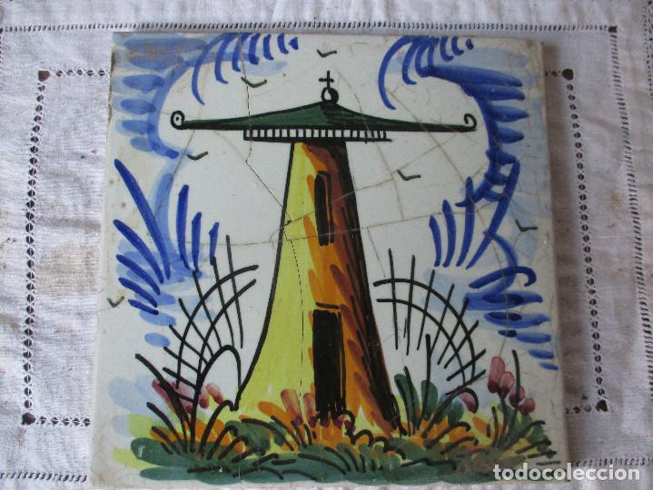 Antig&uuml;edades: azulejo Triana pintado - Foto 1
