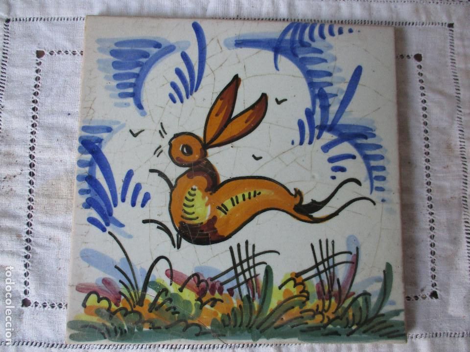 Antig&uuml;edades: azulejo Triana pintado - Foto 1