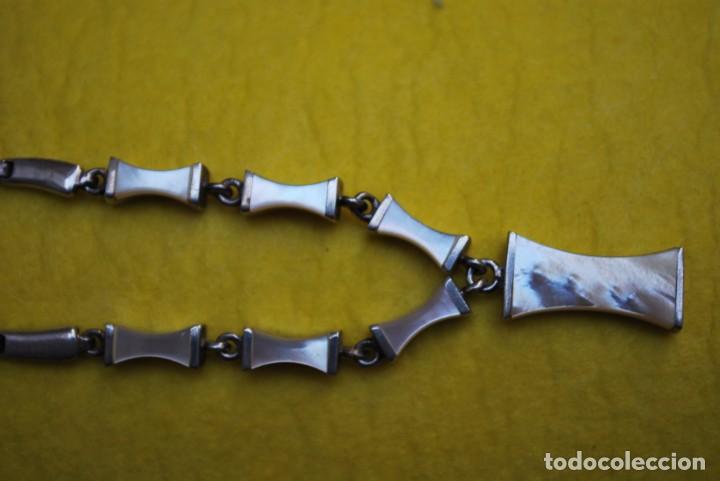 Antig&uuml;edades: Collar de n&aacute;car de plata DE LEY. - Foto 2