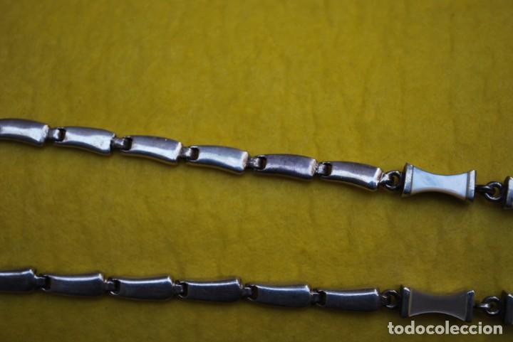 Antig&uuml;edades: Collar de n&aacute;car de plata DE LEY. - Foto 3