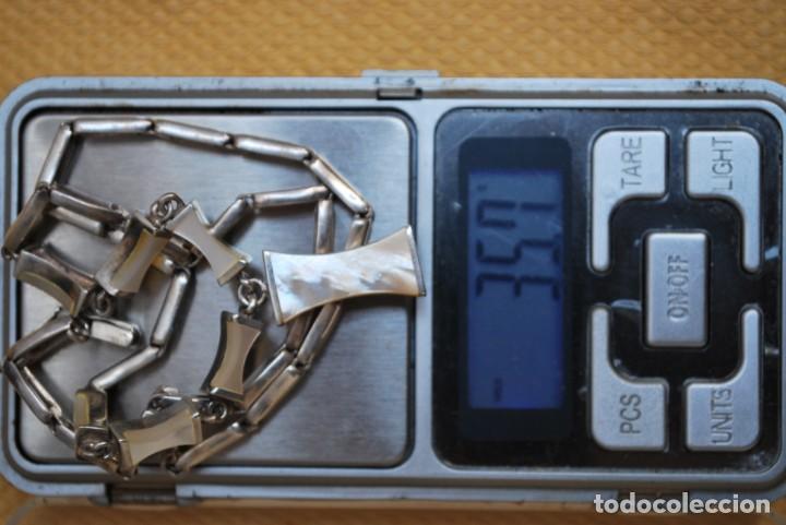 Antig&uuml;edades: Collar de n&aacute;car de plata DE LEY. - Foto 10