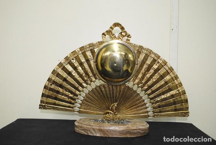 Antig&uuml;edades: ABANICO ANTIGUO DE BRONCE DORADO - Foto 6