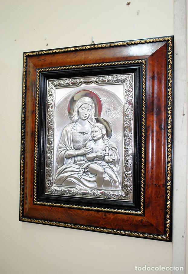 Antig&uuml;edades: ICONO DE PLATA VIRGEN CON NI&Ntilde;O - Foto 1