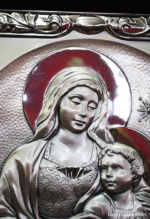 Antig&uuml;edades: ICONO DE PLATA VIRGEN CON NI&Ntilde;O - Foto 2