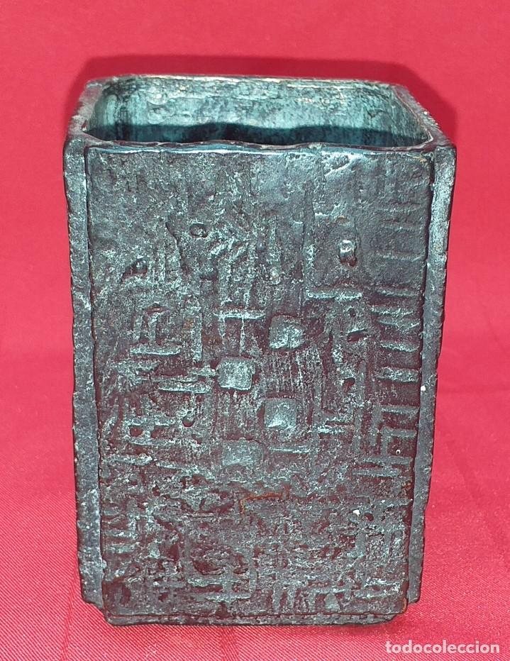 Antig&uuml;edades: VASO DE BRONCE FIRMADO SEMA - Foto 6