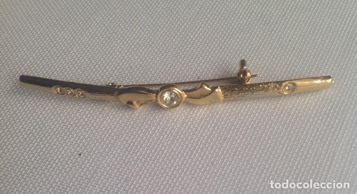 Antig&uuml;edades: ANTIGUO BROCHE DORADO - Foto 3