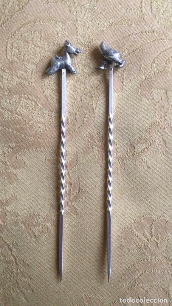 Antig&uuml;edades: 2 ANTIGUOS PINCHITOS DE PLATA - Foto 1