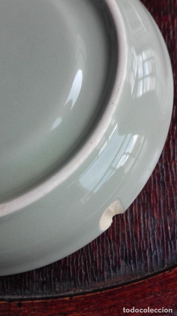Antig&uuml;edades: 3 platos de porcelana de postre - Foto 4