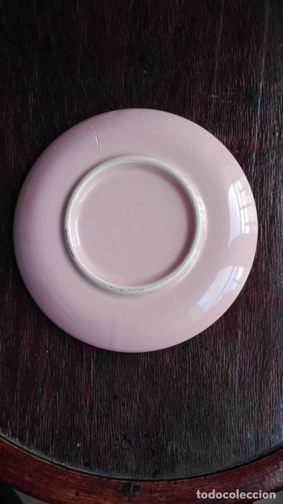 Antig&uuml;edades: Plato de porcelana de postre - Foto 2