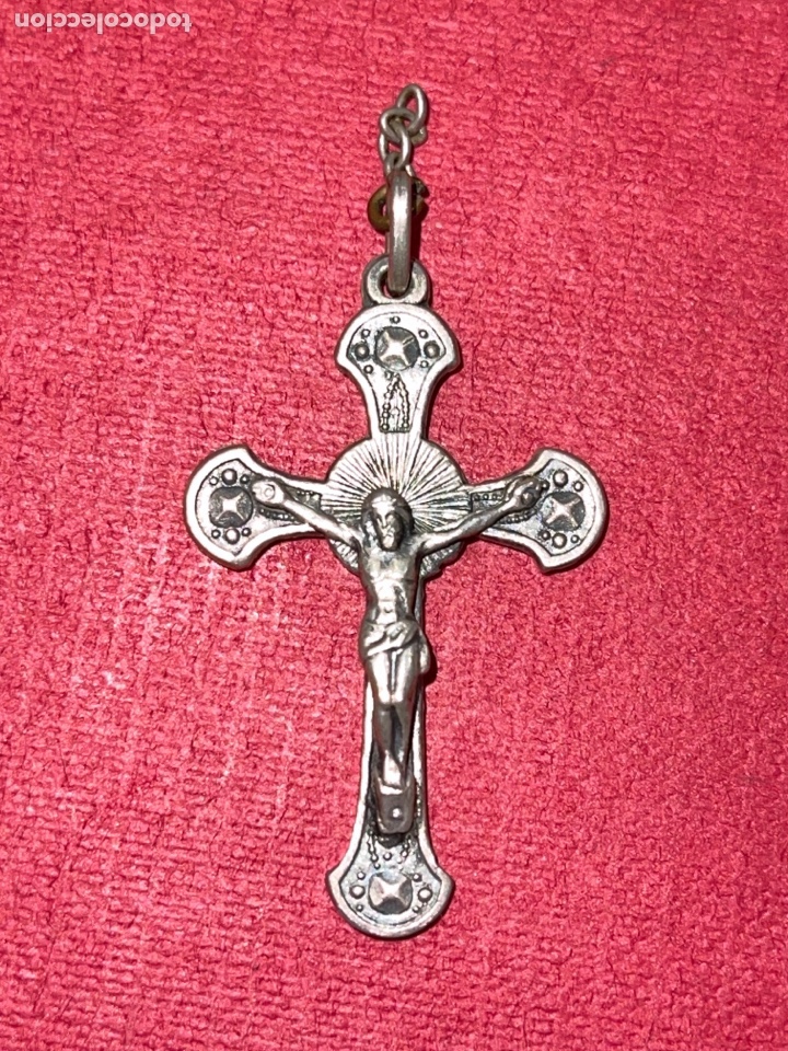 Antig&uuml;edades: Crucifijo en plata de Ley - Foto 2