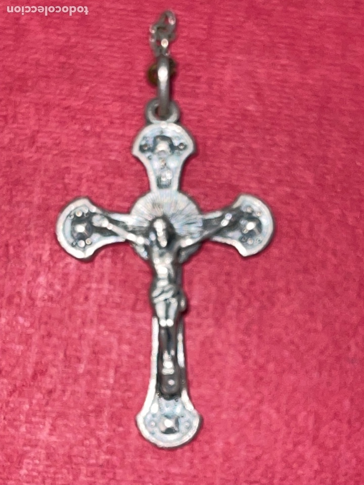Antig&uuml;edades: Crucifijo en plata de Ley - Foto 1
