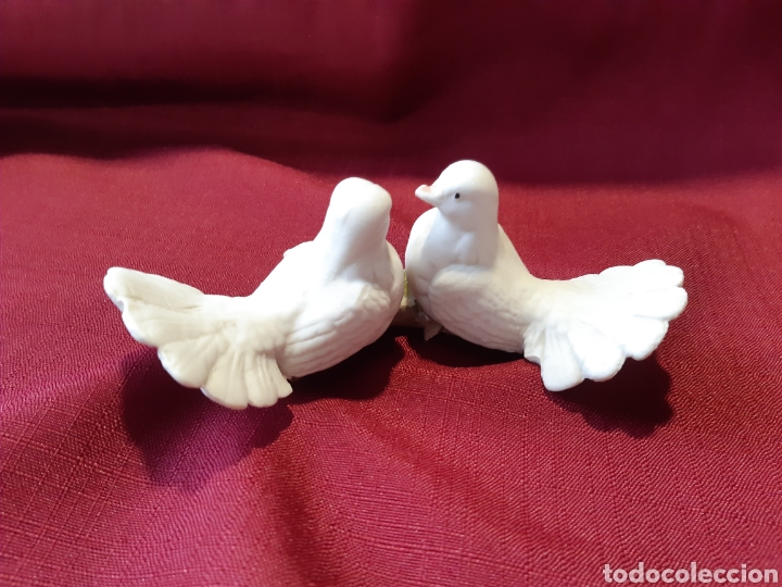 Antig&uuml;edades: Biscuit. Pareja de pajaritos - Foto 4
