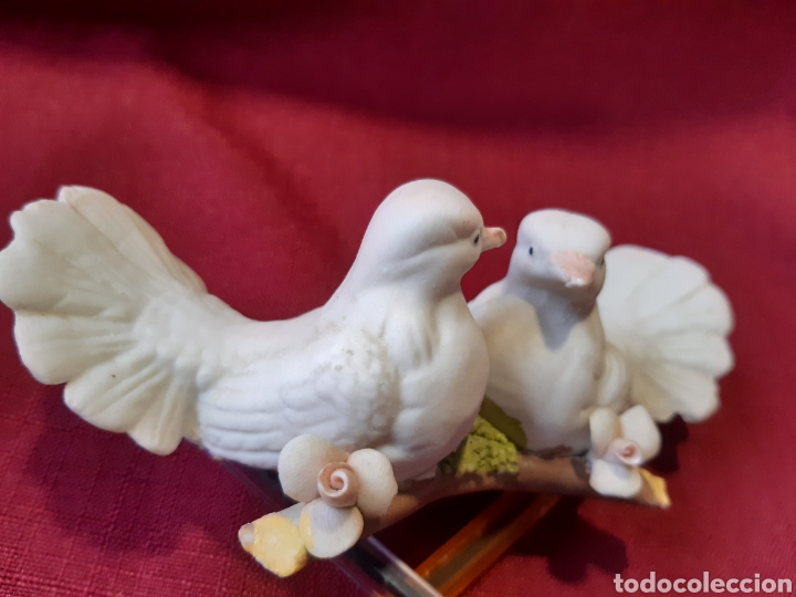 Antig&uuml;edades: Biscuit. Pareja de pajaritos - Foto 7