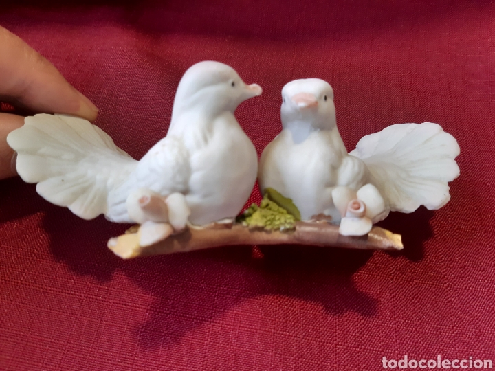 Antig&uuml;edades: Biscuit. Pareja de pajaritos - Foto 10