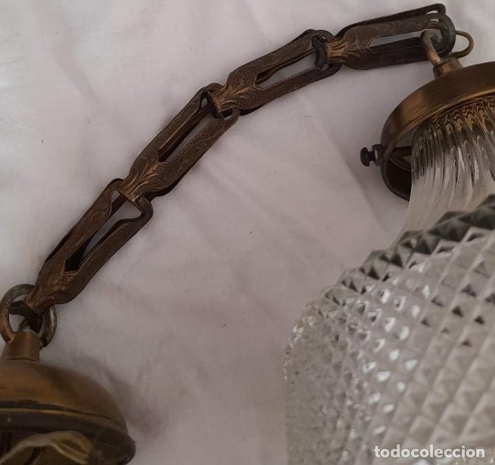 Antig&uuml;edades: ANTIGUA L&Aacute;MPARA DE CRISTAL - Foto 2