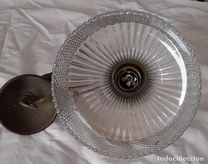 Antig&uuml;edades: ANTIGUA L&Aacute;MPARA DE CRISTAL - Foto 3