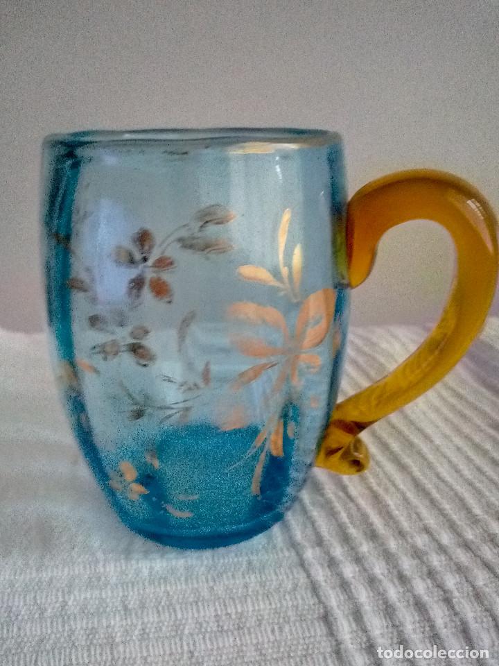 Antiguidades: Vaso cristal con asa