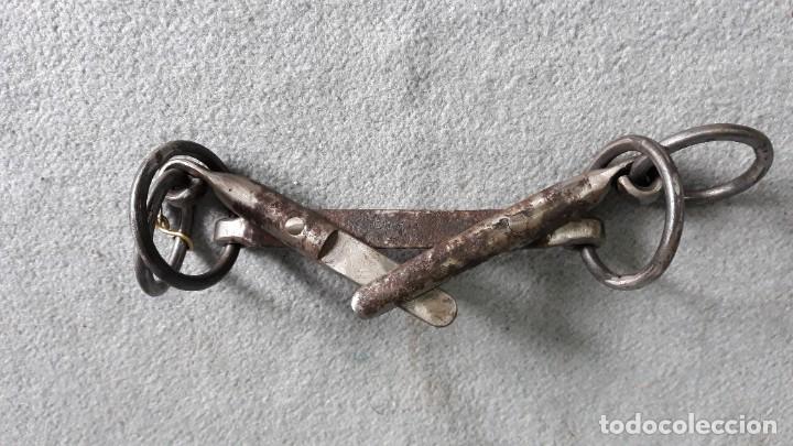 Antig&uuml;edades: Filete bocado articulado,para caballo - Foto 3