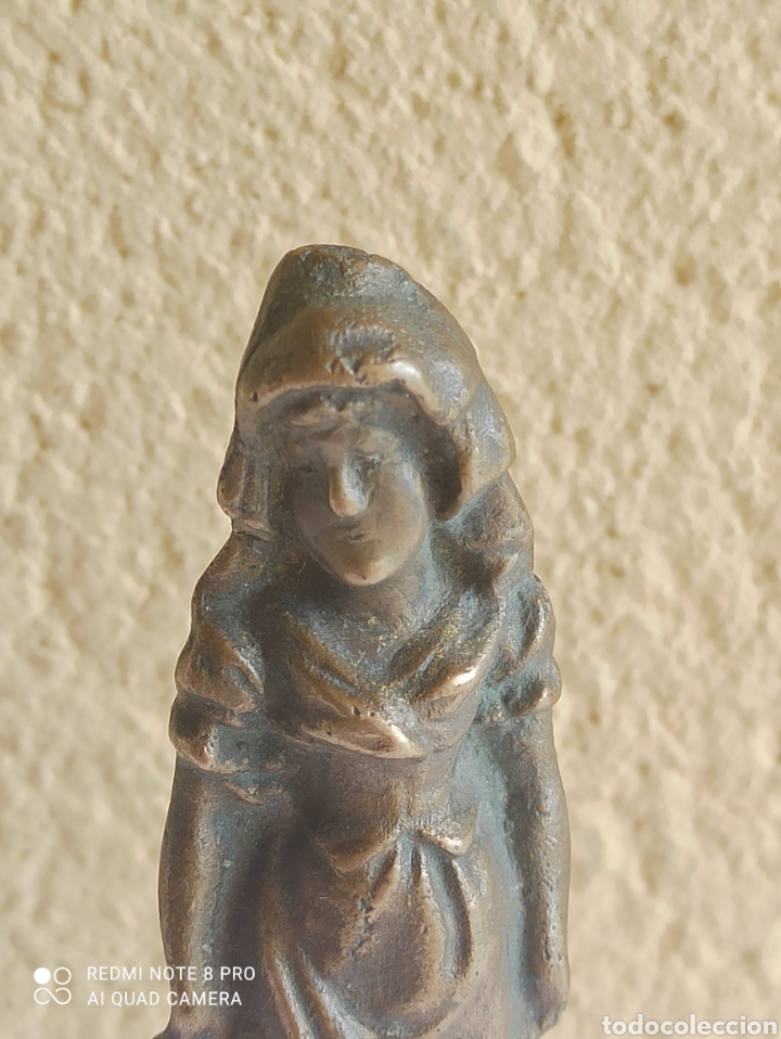 Antig&uuml;edades: Antigua figura mujer Bronce - Foto 7