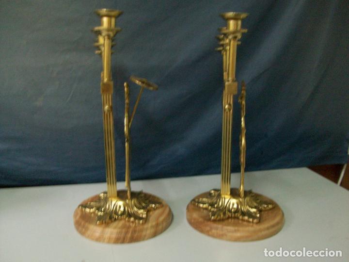Antig&uuml;edades: PAREJA DE CANDELABROS - Foto 4