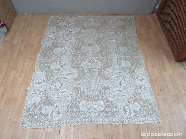 Antig&uuml;edades: TELA CAMA ADAMASCADA - Foto 2