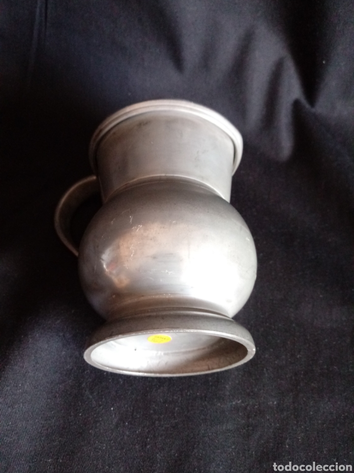 Antigüedades: Pequeña jarra de estaño con sellos - Foto 4 - 270569198