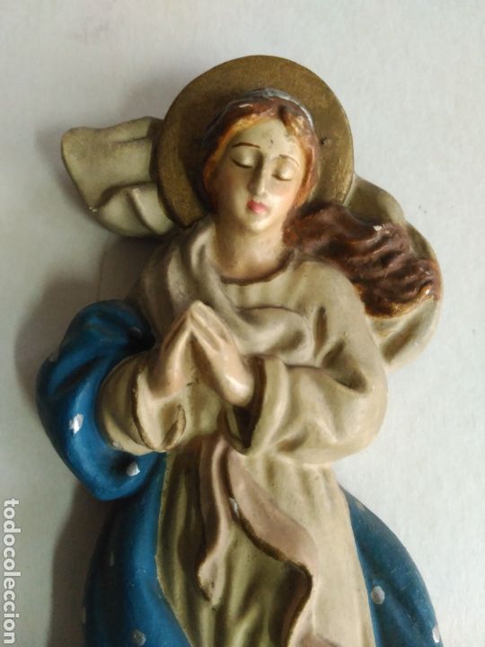 Antig&uuml;edades: VIRGEN DE ESCAYOLA PARA COLGAR. - Foto 1