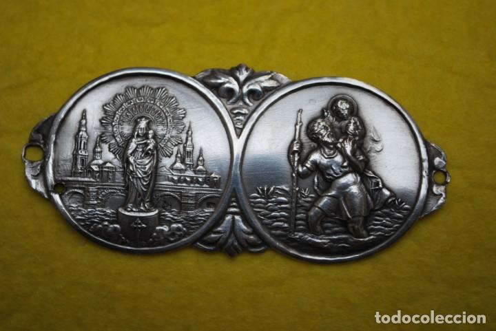 Antig&uuml;edades: Antiguo medallon de mesa en plata . - Foto 1