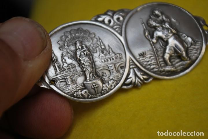 Antig&uuml;edades: Antiguo medallon de mesa en plata . - Foto 4