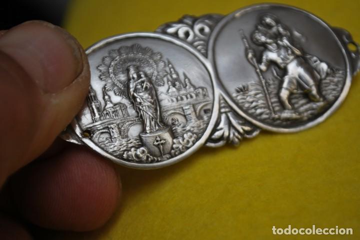Antig&uuml;edades: Antiguo medallon de mesa en plata . - Foto 5