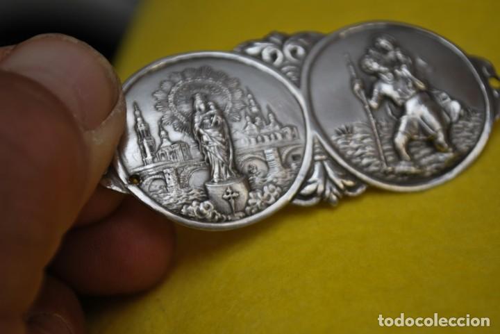 Antig&uuml;edades: Antiguo medallon de mesa en plata . - Foto 6