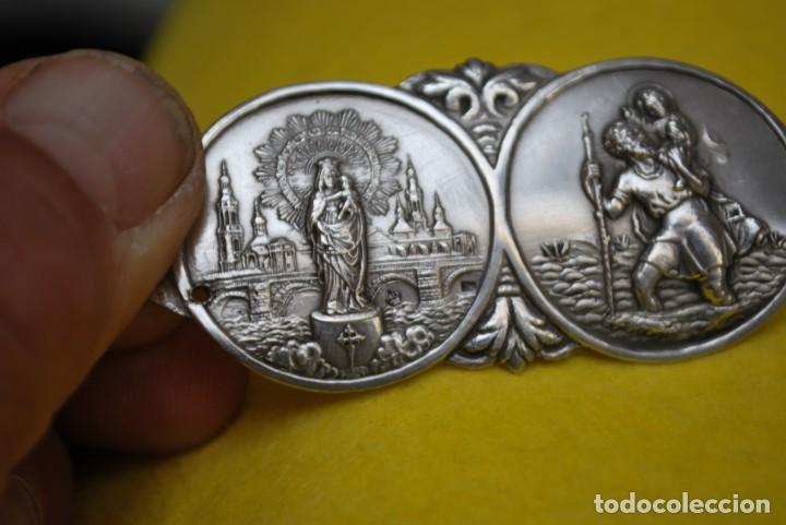 Antig&uuml;edades: Antiguo medallon de mesa en plata . - Foto 7