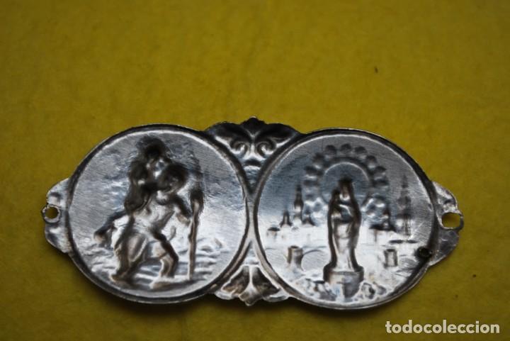 Antig&uuml;edades: Antiguo medallon de mesa en plata . - Foto 8